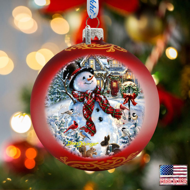3.5'' Handmade Glass Ball Ornament