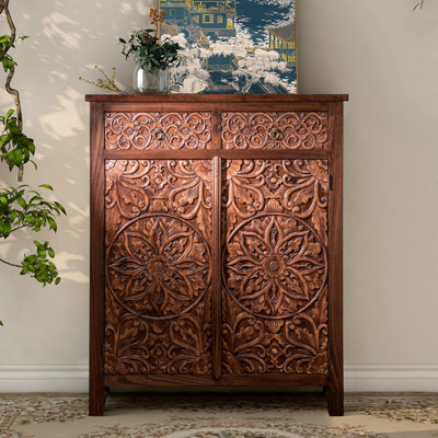 Solid Wood Accent Cabinet