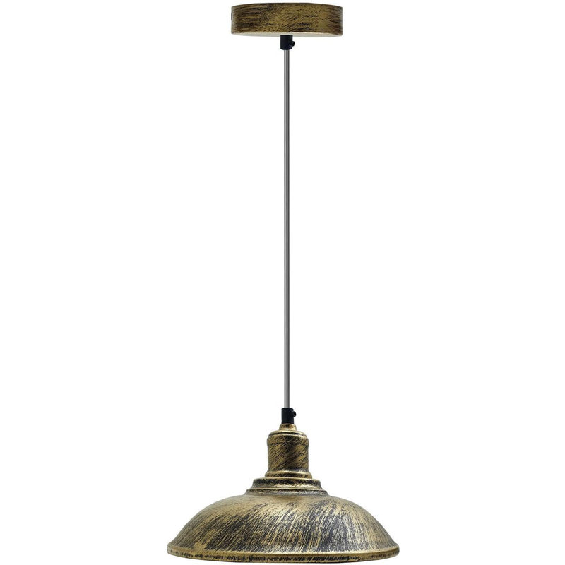 1 - Light Bowl Pendant, Brushed Brass