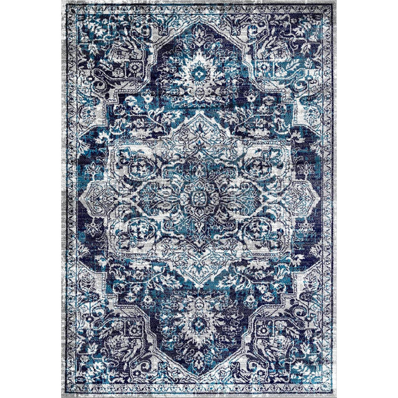 Tapis oriental bleu Doron, Rectangle 3 pi x 5 pi