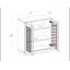 Armoire de salle de bain 100% bois massif 32 po avec portes en verre givré, 2 tiroirs et tablettes réglables-530858378