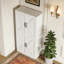 White Steel Kitchen Pantry Storage Cabinet with Adjustable shelves