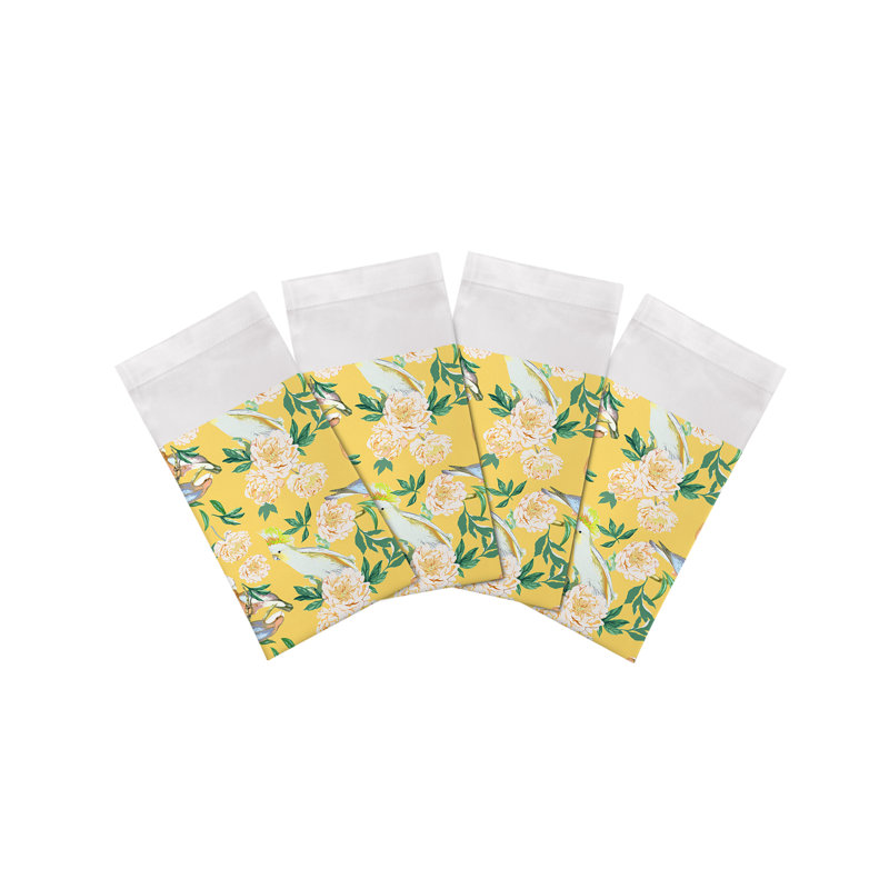 Peony Inspira Hemstitch 22" Linen/Cotton Napkin, Goldenrod