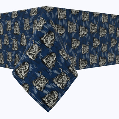Rectangular Tablecloth, 100% Cotton, Floral 178