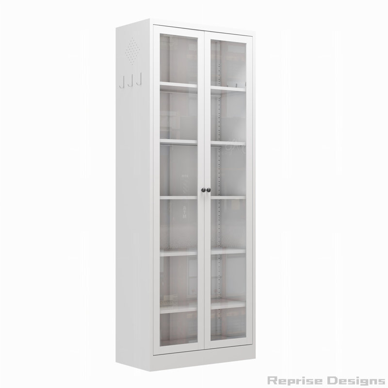 72" Tall Storage Metal Kitchen Pantry Cabinet with 5 Adjustable Shelves