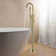 2 Handle Floor Clawfoot Tub Faucet with Diverter