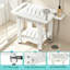 Tabouret de douche d'une capacité de 400 lb avec tablette et poignée, siège de salle de bain imperméable avec pieds antidérapants, banc utilitaire intérieur / extérieur facile à assembler pour adultes, blanc-640445348-640445350
