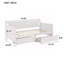 Lit de jour simple en bois de pin avec deux tiroirs de rangement-1203577957