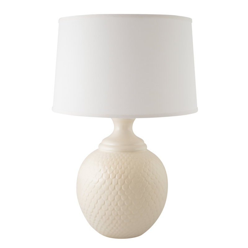 Lampe de table 27 po Erma, Blanc brillant