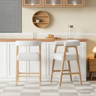 Bar Stools with Back, Comfortable Counter Stools for Kitchen Island/Dining Room