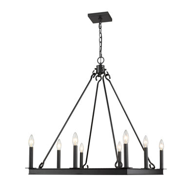 Lustre géométrique 8 lumières façon bougie de style bougie Hoglund