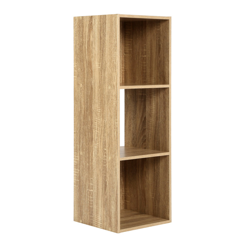 Milayah 90cm H x 31cm W Cube Bookcase, Oak