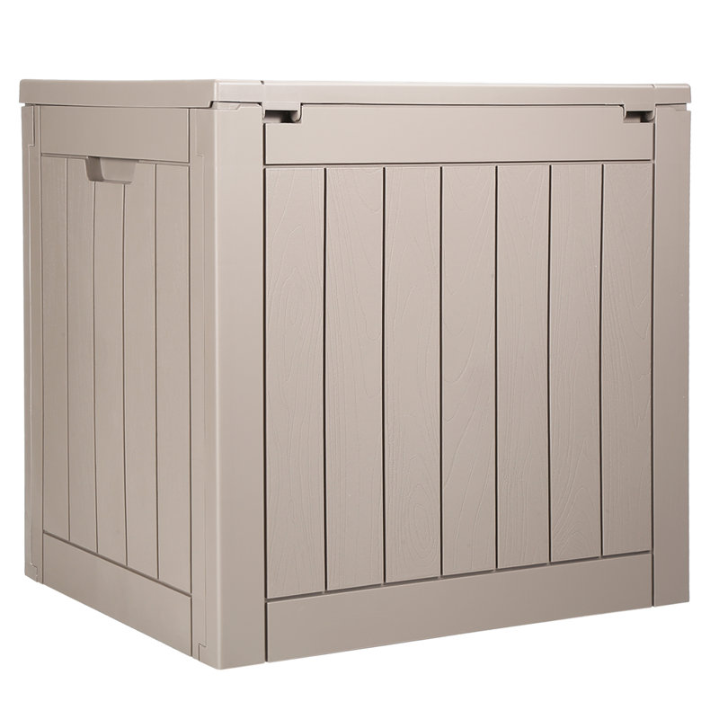 Outdoor Storage Box Resin Deck Box 31 Gallon Patio Waterproof Organizer