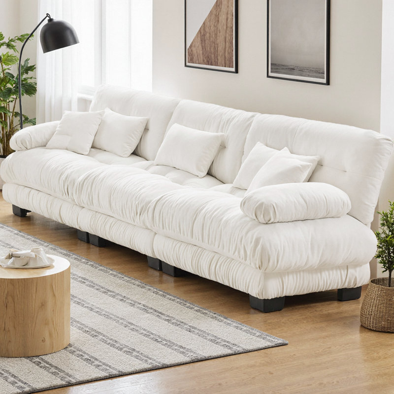 Canapé modulaire à 3 places Nimbus, H 35,4 po x l 133,8 po x P 36 po, 3, Blanc
