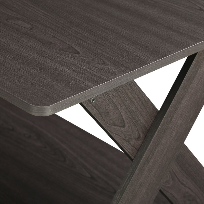 Arthurs Cross Legs Coffee Table with Storage, Espresso