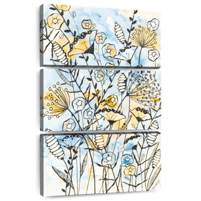 Yellow and Blue Blooms I