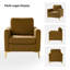 Fauteuil club en velours capitonné Gillette-87116726