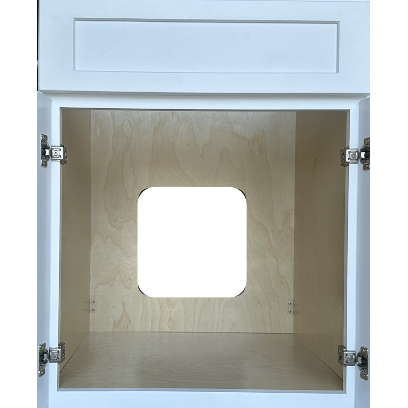 Ensemble de meuble-lavabo double 90 po Disar, Blanc