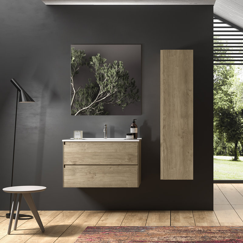 Perla 32'' W Single Vanity, Natural Oak