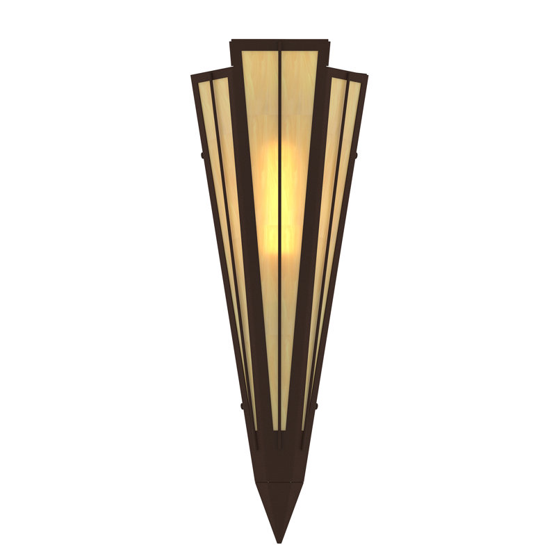 1 - Light Flush Mounted Sconce, Café Noir, Botticino, Idalight