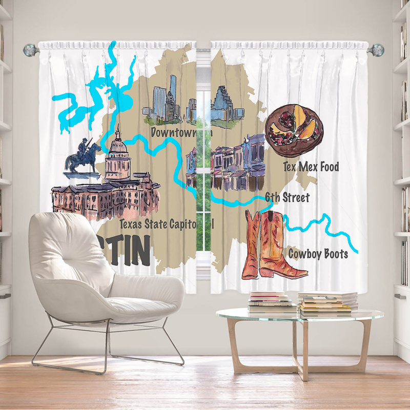 Abeeda Room Darkening Curtain Pair, 40" W x 52" L
