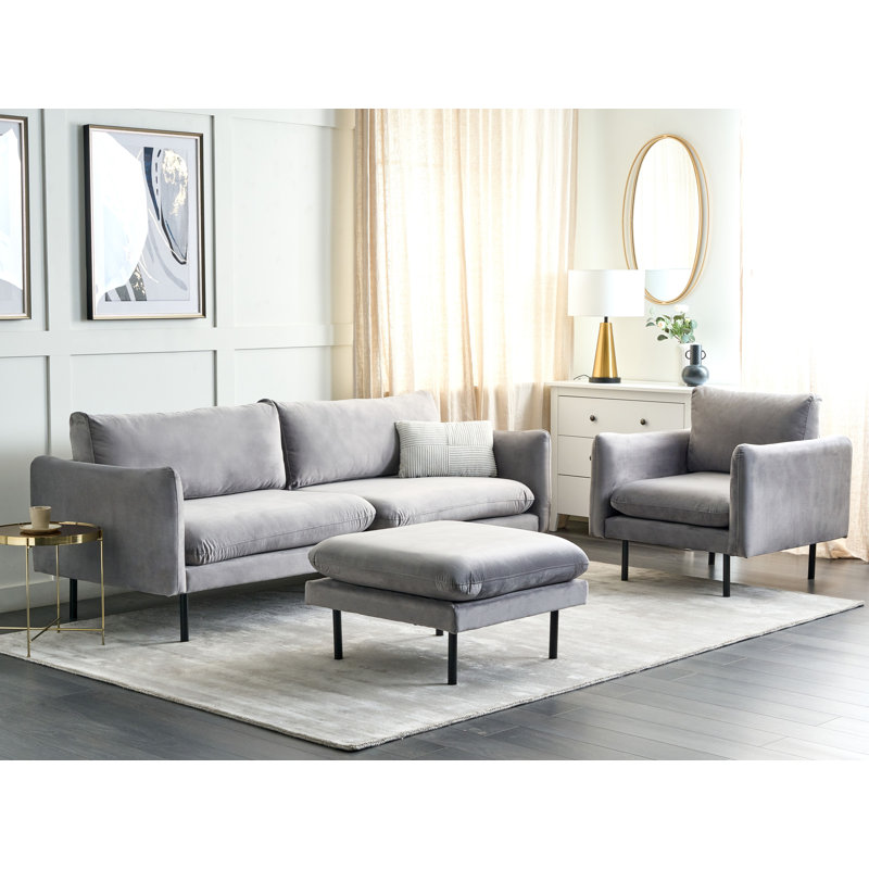 Rachely 3 - Piece Living Room Set, Grey
