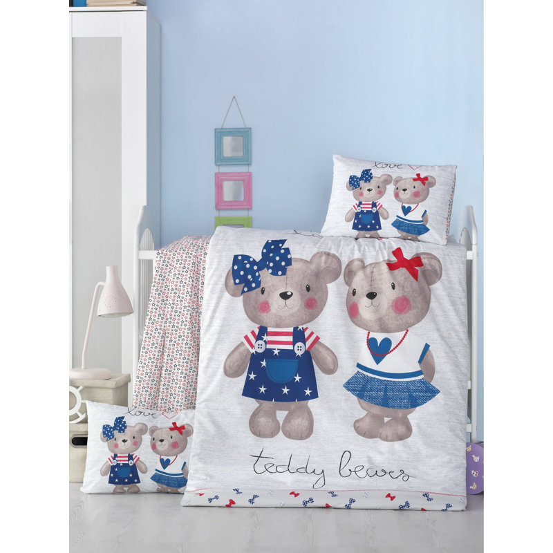 Ensemble de housse de couette 100% coton 4 pièces Jamy