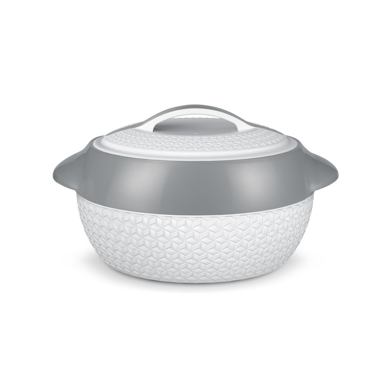 SQ Professional Round 2 Piece Insulated Casserole Bakeware Set, Silver