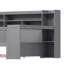 Lit de jour en bois avec tablettes de rangement, lit multifonctionnel avec deux tiroirs de rangement et bureau d'étude-105585546-105585550