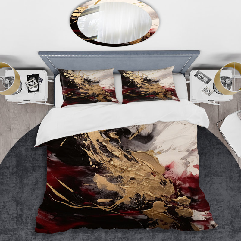  Microfiber / Polyester Duvet Cover Set, Queen Duvet Cover + 2 Standard Shams
