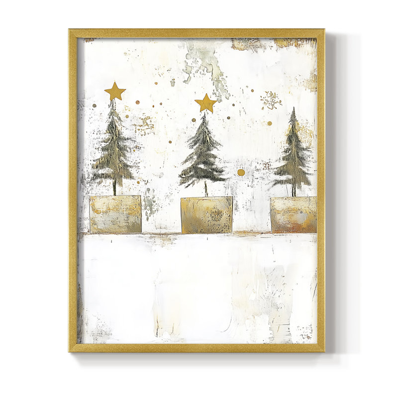 «Christmas Holiday», art encadré Dcccxxvii, H 11 po x l 9 po, Doré