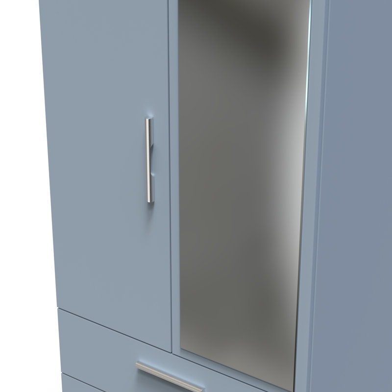 Fully Assembled Contrast 3 Door Wardrobe