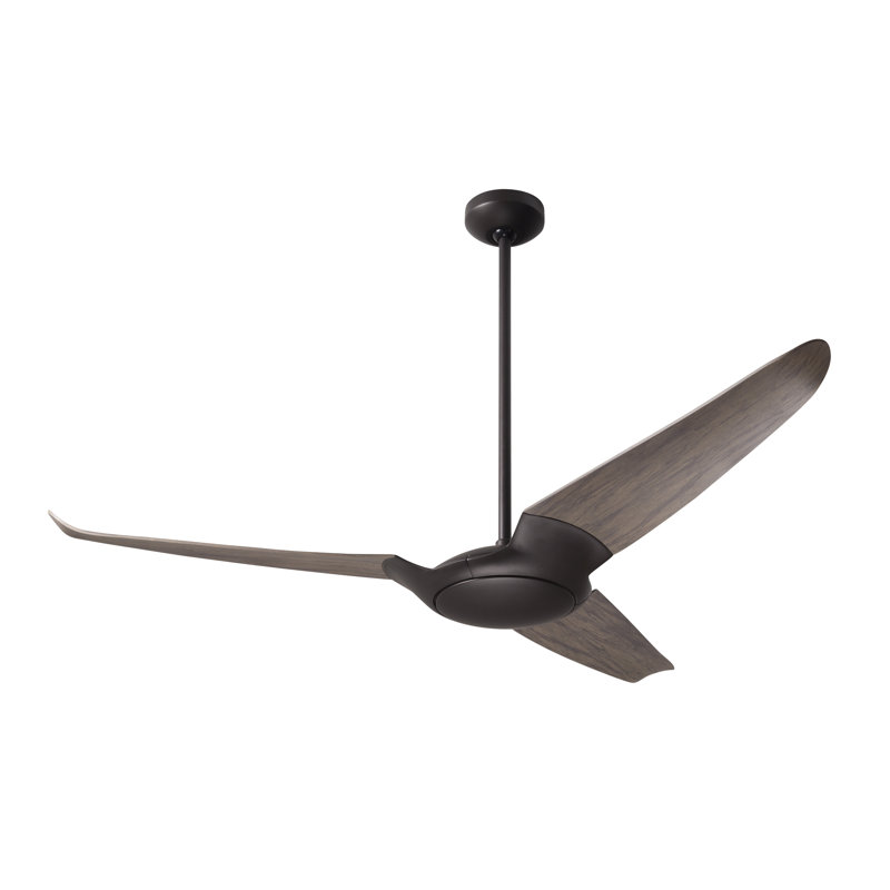 IC Air Downrod Ceiling Fan, Graywash, Wall/Remote Combo Control, Dark Bronze