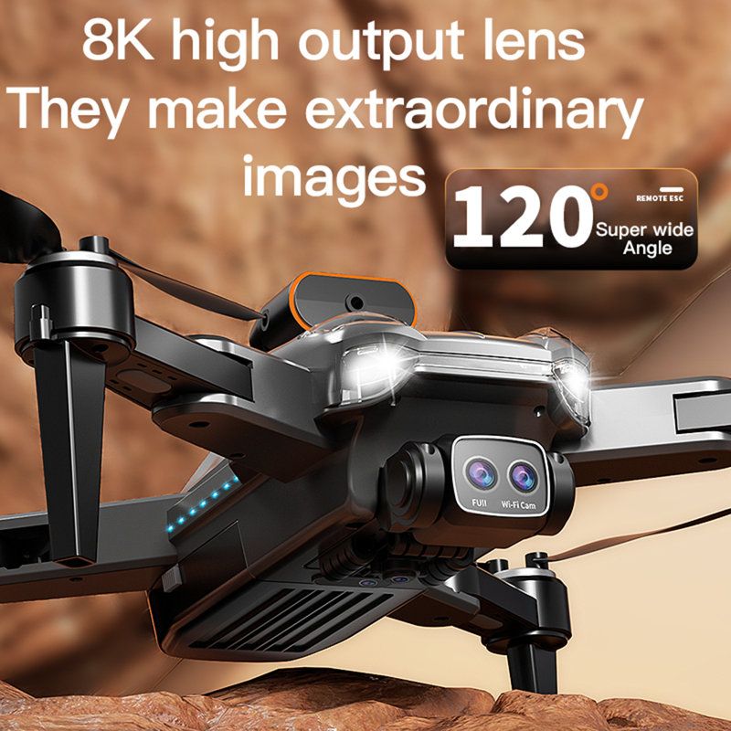 Remote Control Drone with 8K Dual Cameras Obstacle Avoidance Brushless Motor Auto Return Kids Adults Beginner Foldable 2.4GHz RC Quadcopter Toy