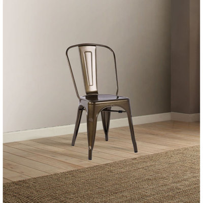 Kikuye Upholstered Metal Side Chair