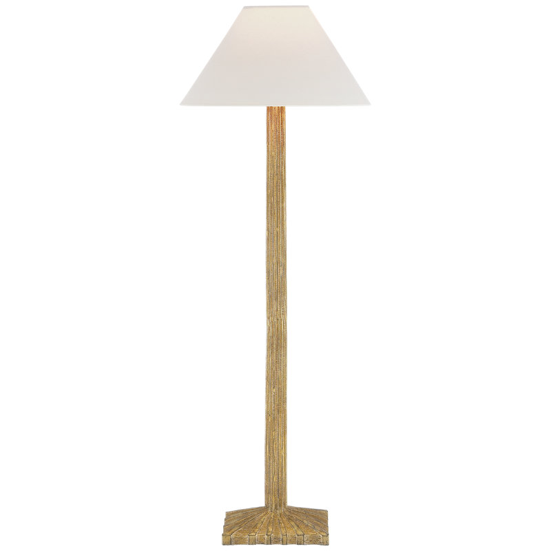 Chapman & Myers Strie Buffet Lamp, Gild, Fabric
