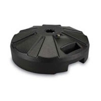 Black Molded Resin Round Patio Umbrella Base with Stainless Steel Hardware