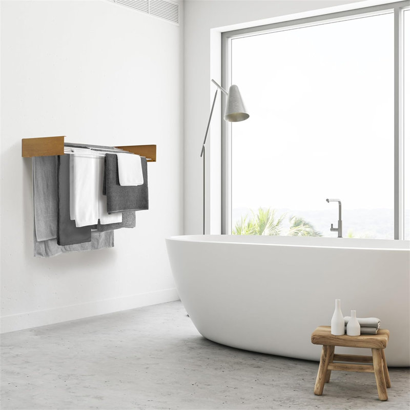 Séchoir à linge mural rétractable - capacité de 40 lb, largeur de 28 po