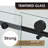 58 in. H Single Added Frameless Tub Door with Header and Clear Glass-87849808