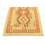 Tapis de la zone en laine beige/rouge 4 pi x 6 pi "one-of-kind" à main noué la Elland