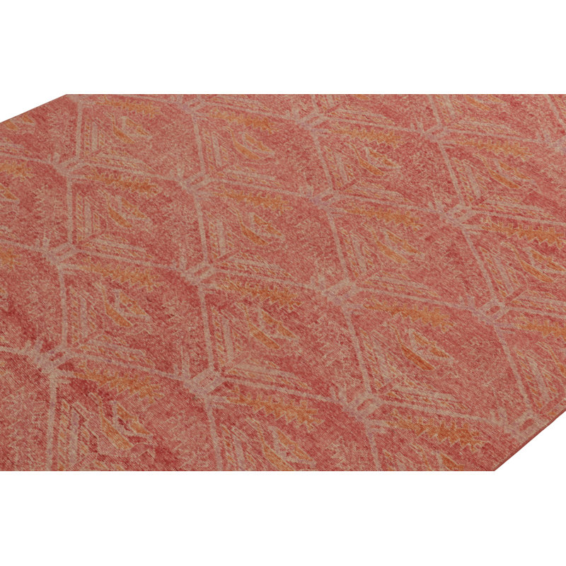 Distressed Homage Handmade Kilim Wool Geometric Area Rug, Rectangle 6' x 9'