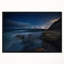 «Rocky Blue Ocean at Nighttime», reproduction de photo sur toile tendue encadrée-26681370