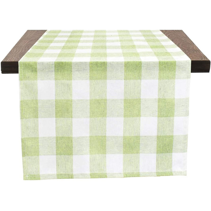 Chemin de table Blue Country Buffalo, 54 po x 16 po, Lime