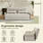 59.1'' Convertible Upholstered Corduroy Sofa Bed Recliner with Side Pocket&Accent Pillows-1505274614