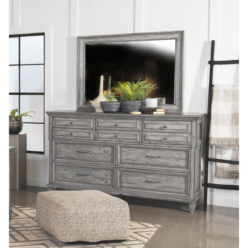 Miroir de commode Damarrea, Gris
