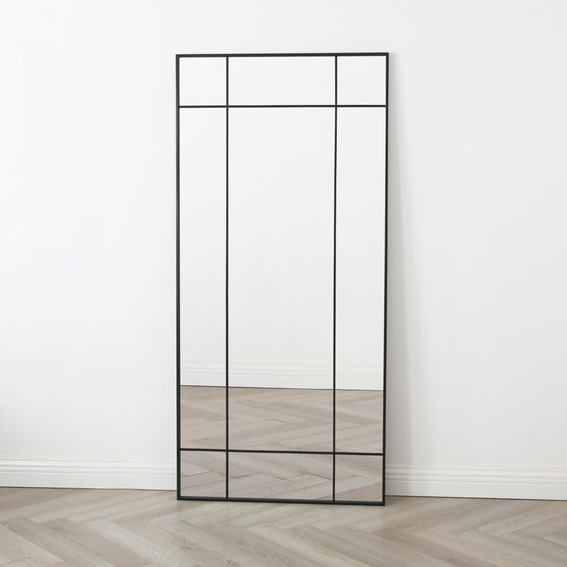Naquasia Metal Rectangle Floor Mirror