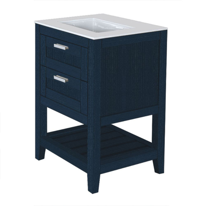 Stile 23.5'' W Single Bathroom Vanity Base, Horizon Blue