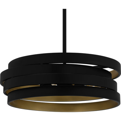 Miko 3 - Light Matte Black Geometric Pendant