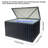 Outdoor Metal Storage Box with Lockable Lid - Medium Size Weatherproof Storage for Patio, Garden & Backyard Organization