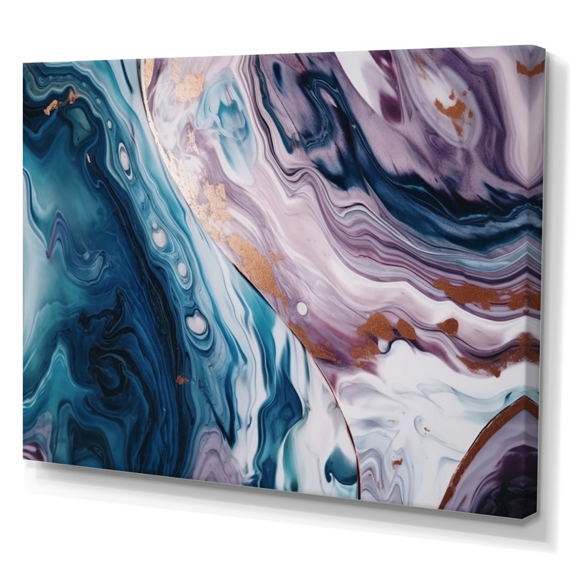 Marbre uni uni - reproduction sur toile de marbre abstrait, H 12 po x l 20 po x P 1 po, Toile tendue